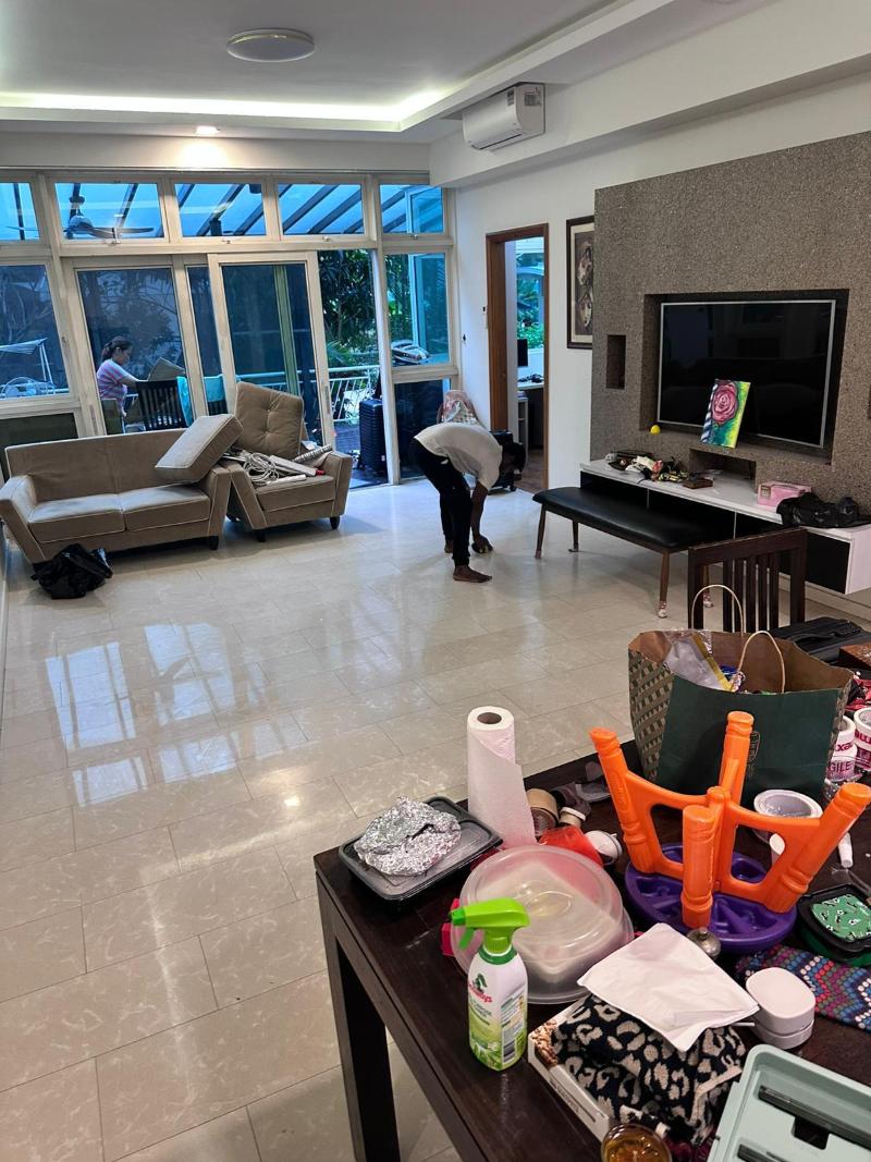 Landing area cleaning